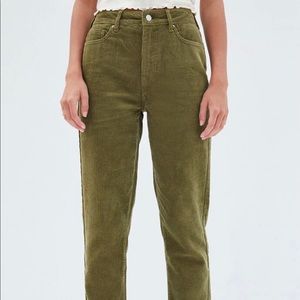 PacSun Olive Corduroy Mom Jeans